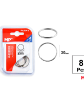 Pack 8 llaveros metálicos plateados 30mm MP - PA354-2