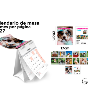 Calendario de mesa 2027 Mejores Amigos 17x20cm un mes por página - Cervantes