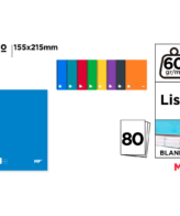 Cuaderno espiral 4º liso 80 hojas 60g/m² tapa blanda MP - PB024