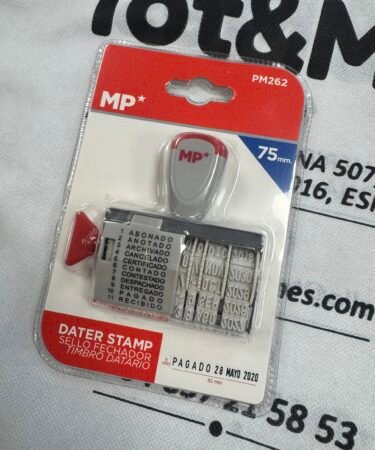 Sello fechador con texto MP 75mm 11 opciones Pagado Recibido Cancelado - PM262
