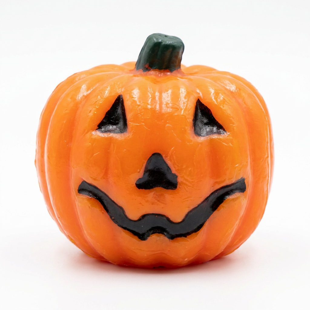 Squishy antiestrés calabaza Jack-o-Lantern naranja 6x6cm Halloween - HAL-SQU-6-001